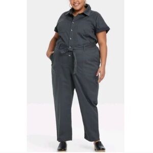 Ava & Viv Women's Charcoal Jumpsuit